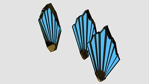 Art Deco Wall Light Sconce LOD Set