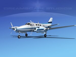 3d model beechcraft king air c-90