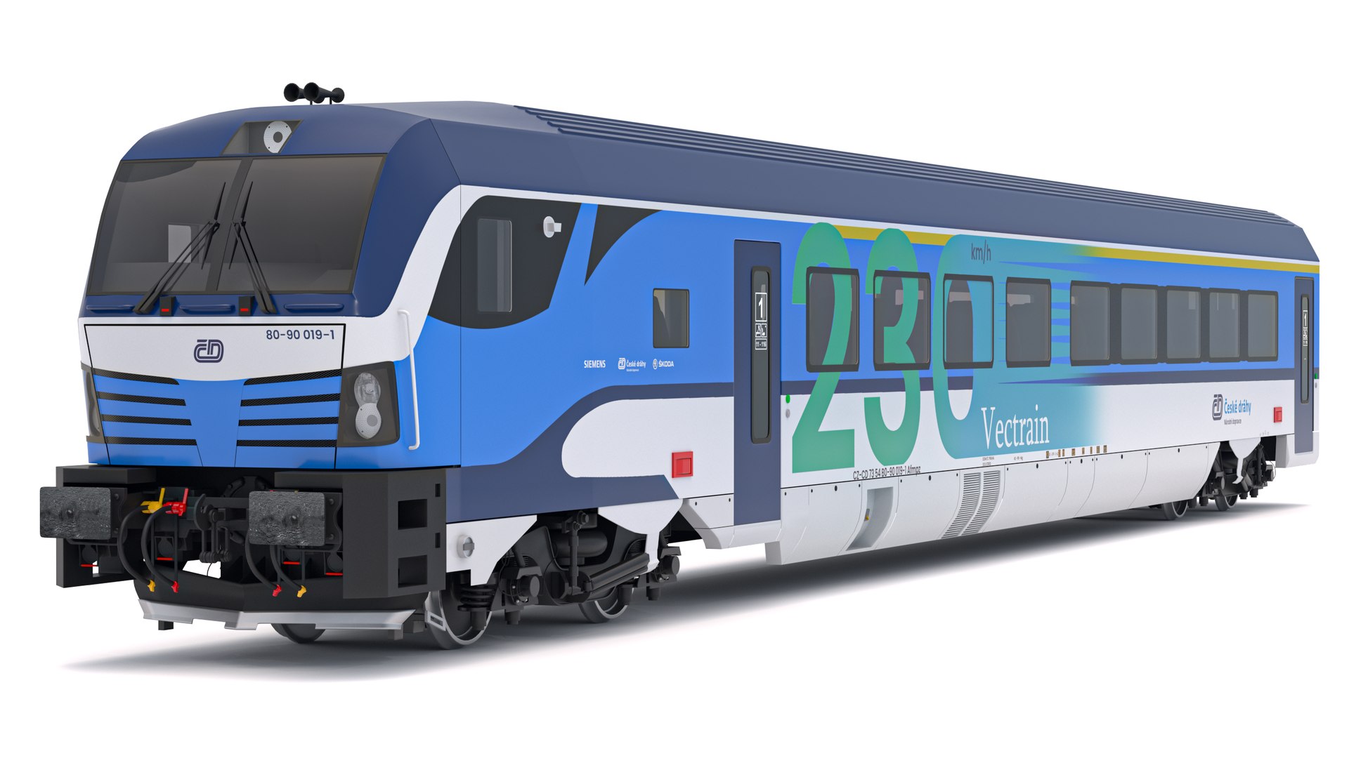Siemens Vectrain Locomotive Czech Railways 3D - TurboSquid 2179419
