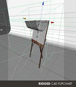 3d flip chart animation rigged