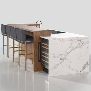 Kitchen Island Countertop 04 PBR