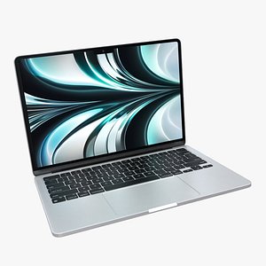 Apple MacBook Air 2022 Silver 3D model