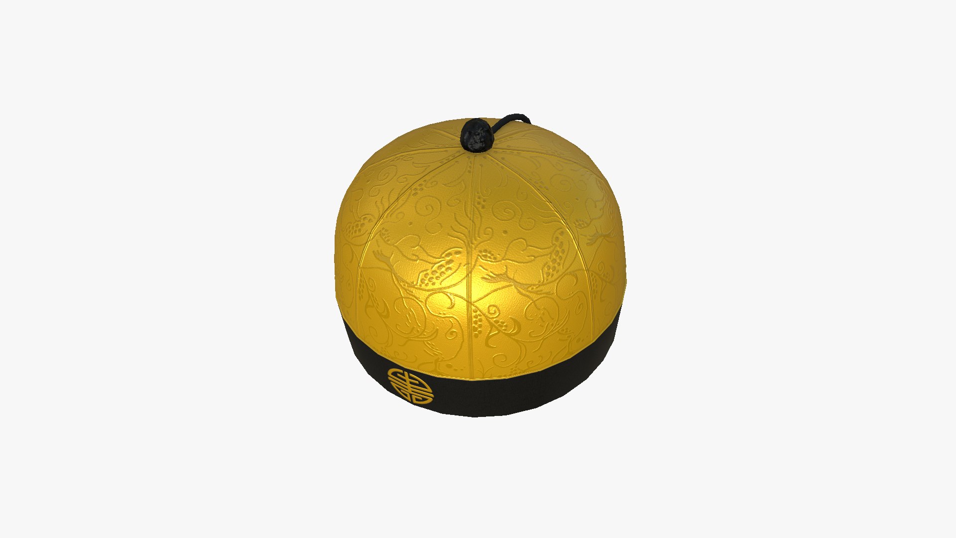 3D Chinese Traditional Hat A06 Yellow - Character Design - TurboSquid ...
