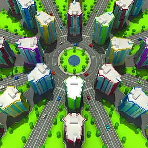 high-rise buildings 3d max