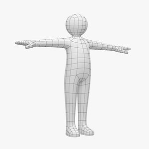 Stickman 1 T-Pose 3D Model $29 - .3ds .fbx .max .obj .usdz .c4d