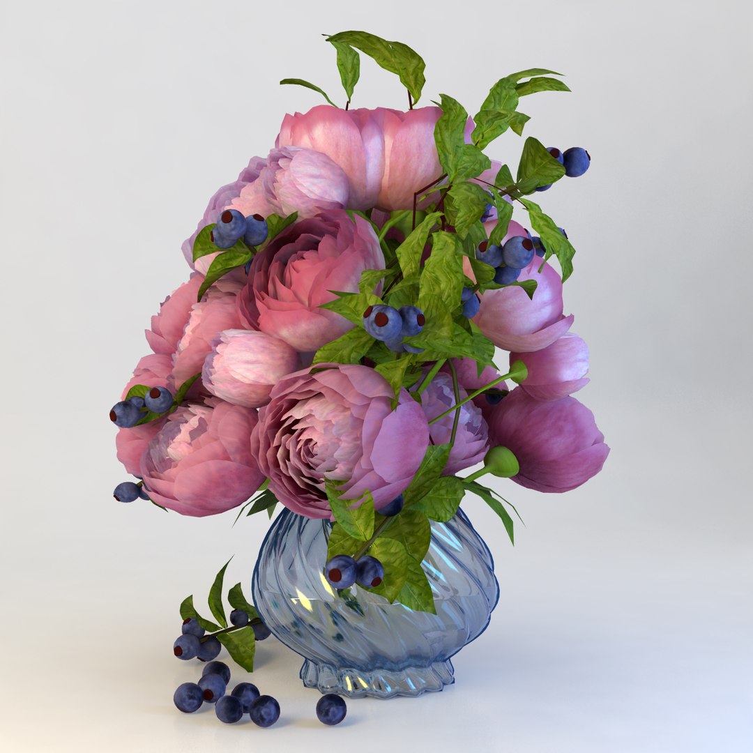 3d Model Of Flower
