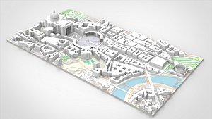 St Peters Square Vatican 3D model