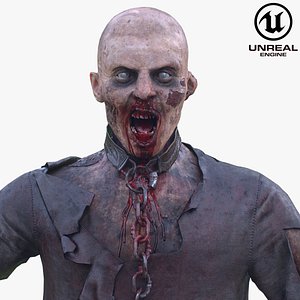 3D Zombie Man - LOW POLY - UE VERSION