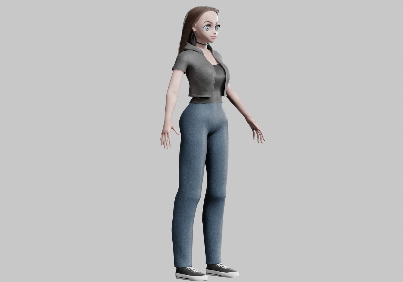 Basic Standard Girl V30735 3D Model - TurboSquid 2281736