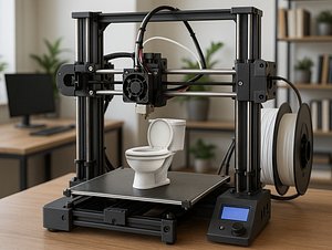 3D Cartoon Toilet 3D Print STL 3D print model model