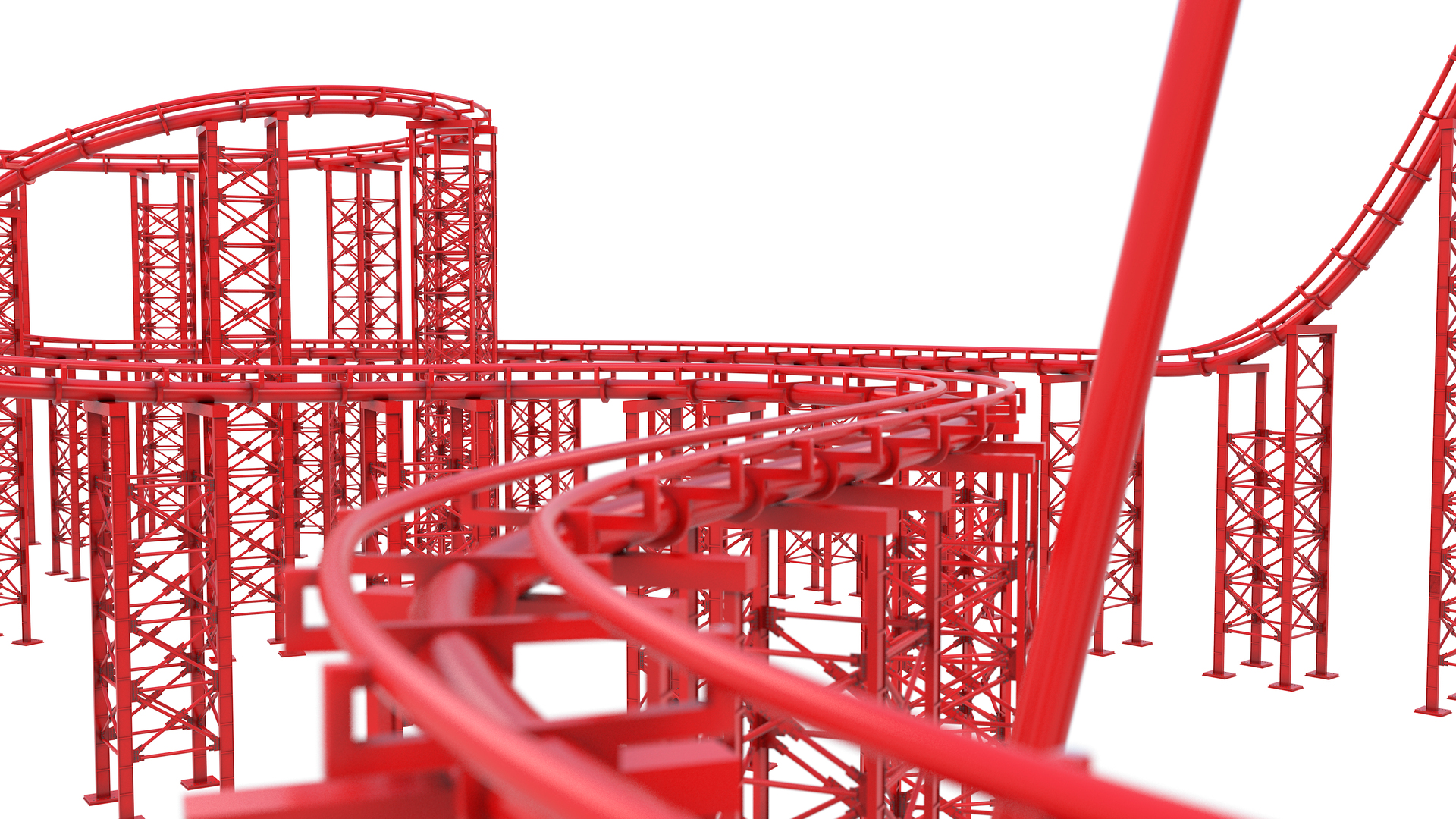 Roller Coaster Track And Train 3D Model - TurboSquid 1812592