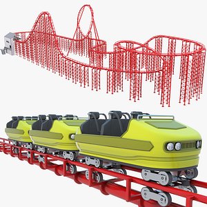Roller Coaster Track and Train