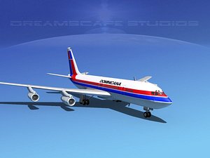 3d 707-320 airlines boeing 707 model