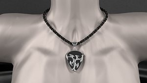 3D Gothic necklace model