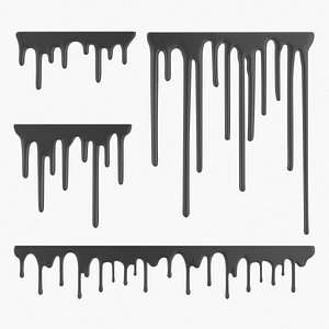 3D model Black Oil Drips