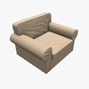 pottery barn slipcovered armchair 3D