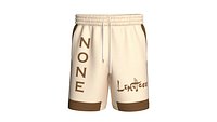 Men Letter Printed Elastic Waist Shorts - NONE