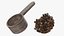 Wooden Spice Scoop with Dried Black Peppercorns