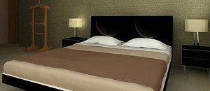 bed night tables 3d max