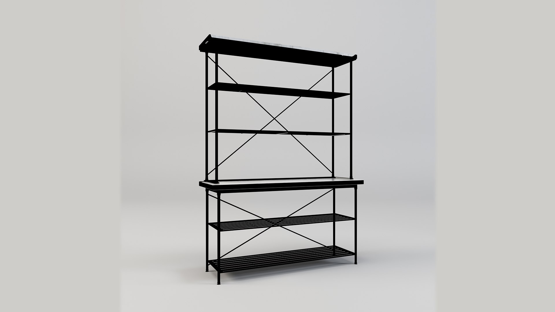 3D Metal Storage Rack - TurboSquid 2373302