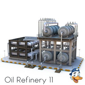 oil refinery 3D model