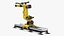 Robotic Arm Yellow on Rails 3D model