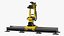 Robotic Arm Yellow on Rails 3D model