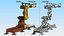 Robotic Arm Yellow on Rails 3D model