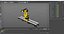 Robotic Arm Yellow on Rails 3D model