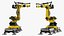 Robotic Arm Yellow on Rails 3D model