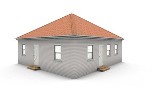 3D model bungalow house