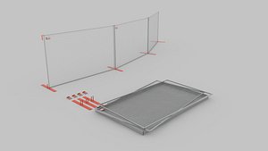 Urban Construction Fencing 3D model