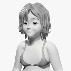 Free Stylized Cartoon Older Woman Rigged Elderly grandmother