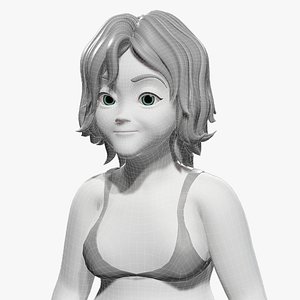 Free Stylized Cartoon Older Woman Rigged Elderly grandmother