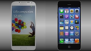 3d model iphone 5 samsung galaxy