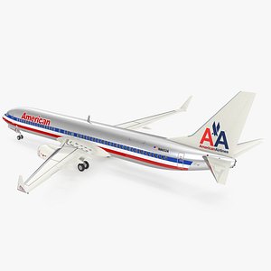 American Airlines Boeing 737-900 with Interior Rigged for Maya