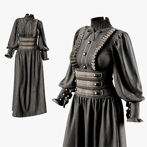 Gothic Dress 3D model