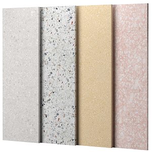 Terrazzo Porcelain tiles - set 05 3D model