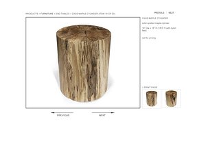 HUDSON CASS MAPLE CYLINDER END TABLE