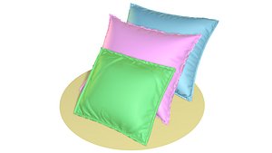 3D model green pillow