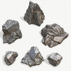 3D model cliff rocks