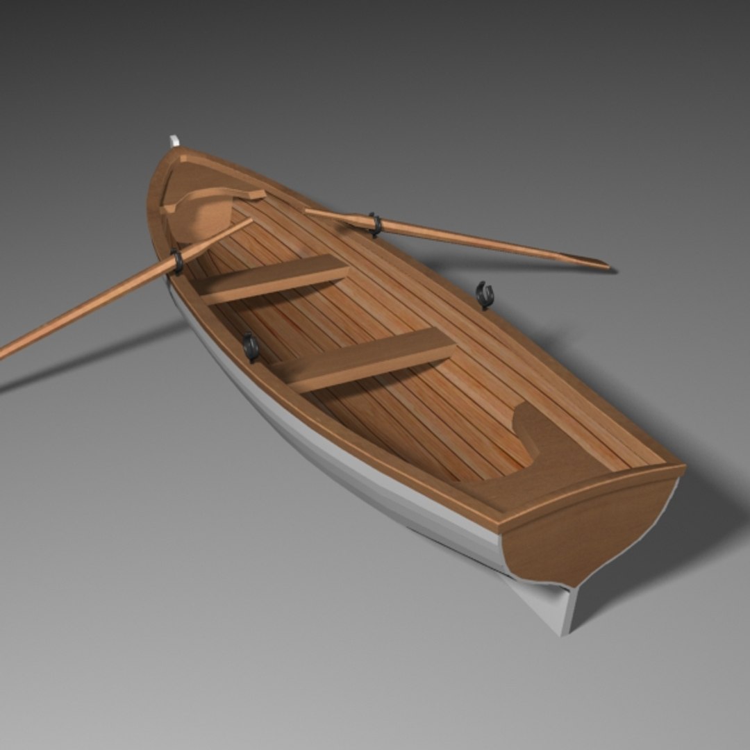 3ds max whitehall row boat