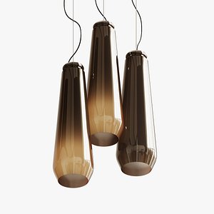 3D Foscarini-brand glass drop pendant