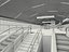 3D-Modell einer modernen U-Bahn-Stationshalle