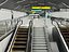 3D-Modell einer modernen U-Bahn-Stationshalle