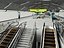 3D-Modell einer modernen U-Bahn-Stationshalle