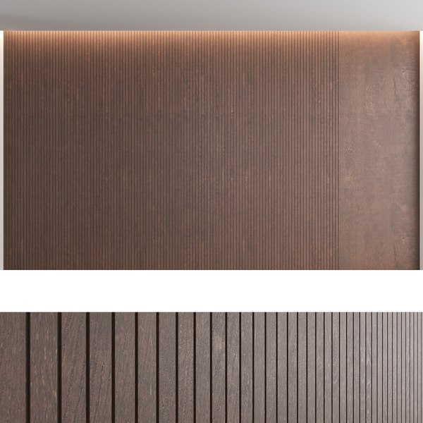 Wood wall panels 3D model TurboSquid 1532209