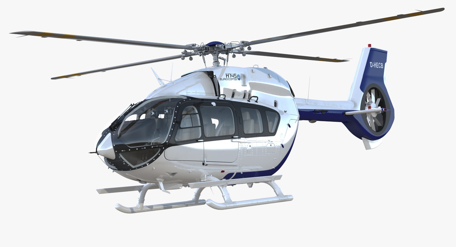 Light Utility Helicopter Eurocopter EC145 T2 3D model preview