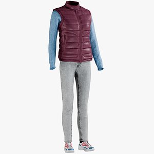 3D realistic womne s jeans model