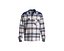 Mens shirt with check and solid fabric